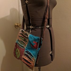 Cross body patchwork purse